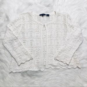 Jeanne Pierre White Cardigan